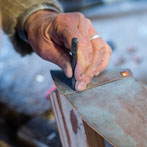 James Crombie in his workshop 2018